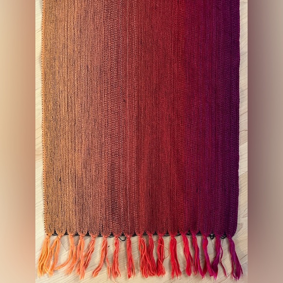 🎨Ombré 100% New Wool Scarf in Mustard/Orange/Pink | McKernan | Ireland 17”x80” - Picture 17 of 17